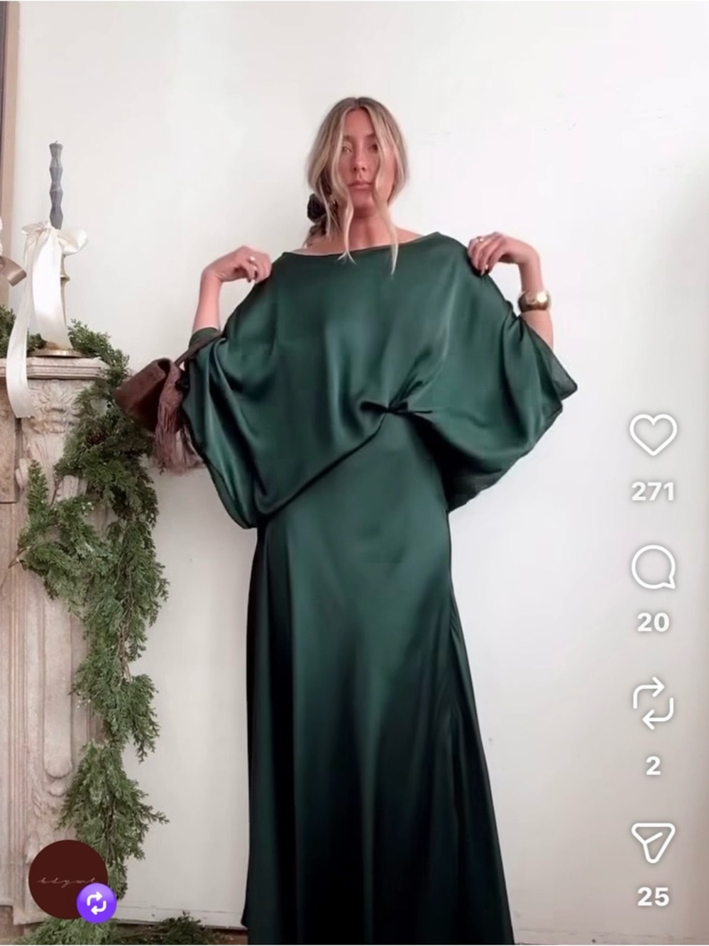 Satin drop sleeve blouse. XS. NWT.
